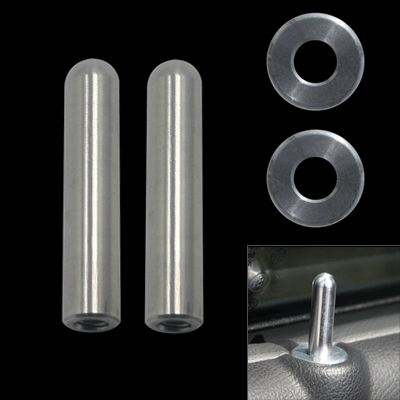 Brushed Billet Door Lock Kit 02-up Jeep, Chrysler, Dodge 2DR - Click Image to Close